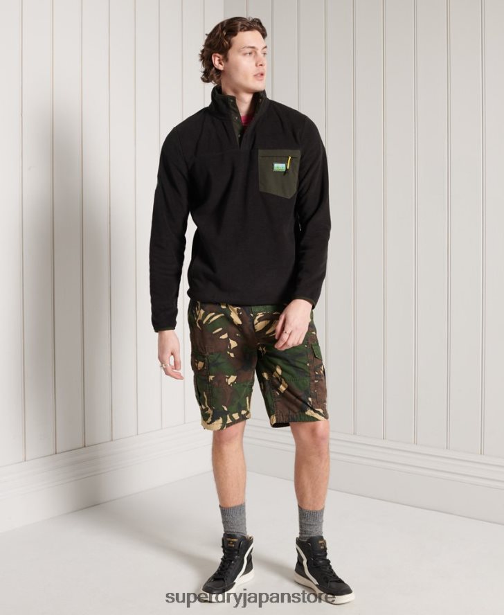 b トレイル ポーラーフリース ポップ オーバー トップ 男性 Superdry 衣類 黒 2J62PZ5144