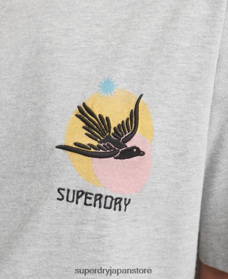 遊牧民のTシャツ 女性 Superdry 衣類 グレー 2J62PZ2838