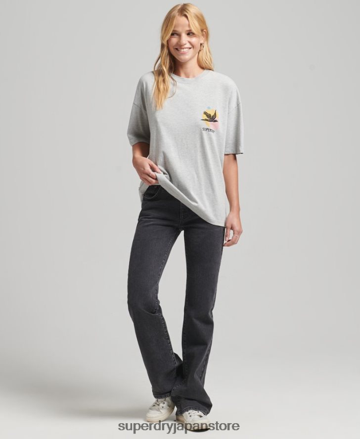 遊牧民のTシャツ 女性 Superdry 衣類 グレー 2J62PZ2838